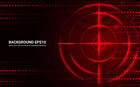 Abstract Red Target Shooting Range On Black Background Vector Isolated Template For Business ...