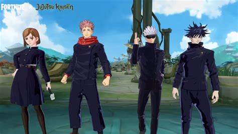 Jujutsu Kaisen Characters Nobara, Megumi, and Satoru Arriving in Fortnite