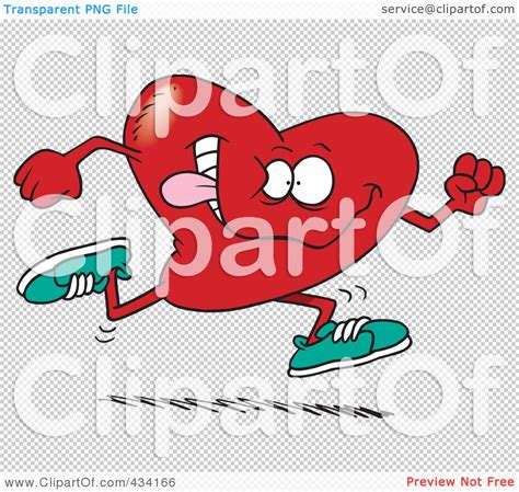 Royalty-Free (RF) Clipart Illustration Of A Running Heart by toonaday #434166