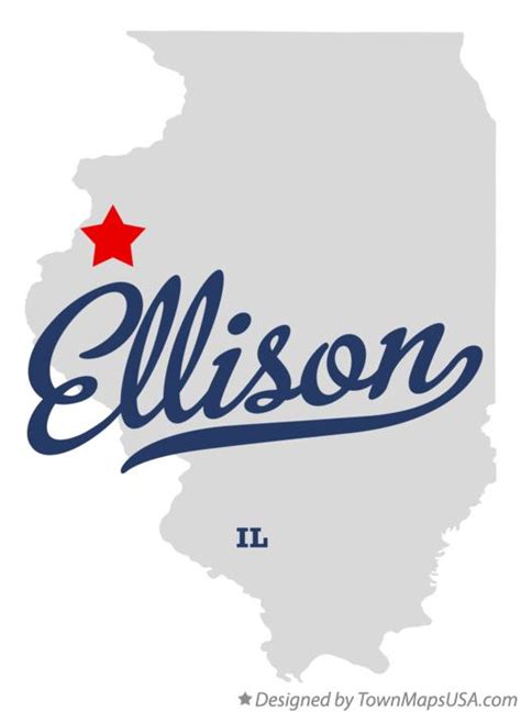 Map of Ellison, IL, Illinois