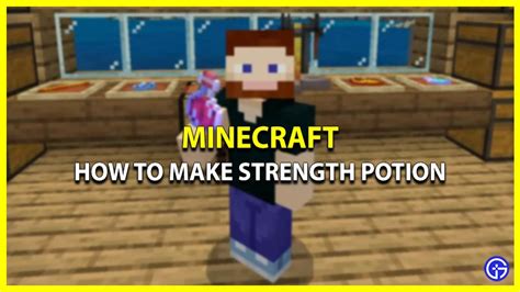 Minecraft Strength Potion Recipe Crafting Guide (3 Minutes Buff)