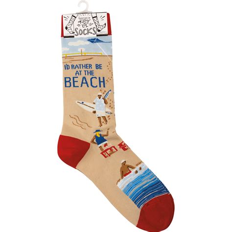 Id Rather Be At The Beach Socks | Primitives By Kathy