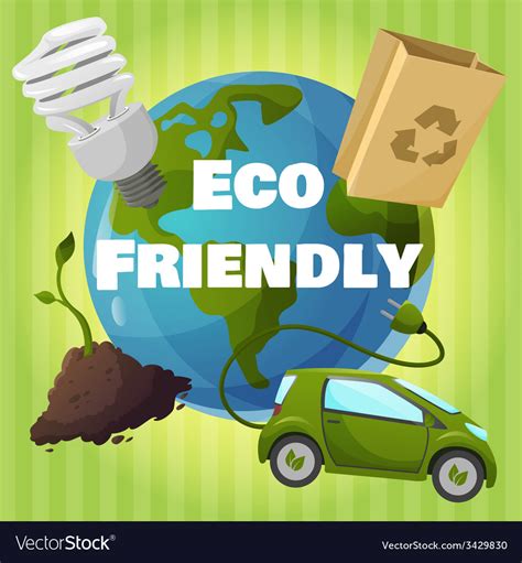 Eco friendly poster Royalty Free Vector Image - VectorStock