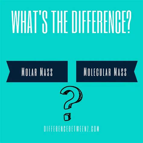 Difference between Molar Mass and Molecular Mass - Difference Betweenz