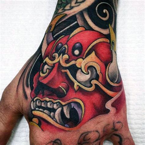 Red Oni Mask Tattoo