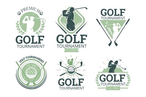 Free Vector | Vintage golf logo collection