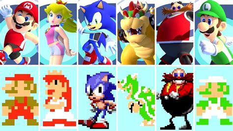 Mario Sonic Olympic Games Characters