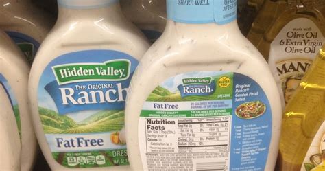 Healthy Grocery: Fat Free Ranch Dressing, Hidden Valley - Walmart