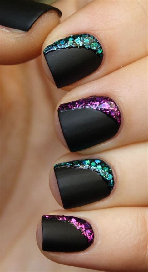 Crazy Cool Matte Black Nail Designs!! #tipit | Trusper