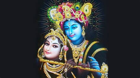 Krishna And Radha In Black Background HD Krishna Wallpapers | HD ...