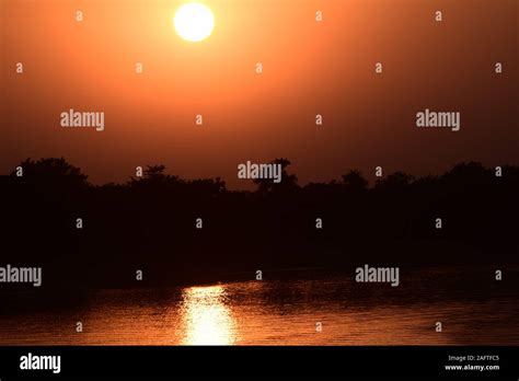 Sunset View at Sukhna Lake Chandigarh Stock Photo - Alamy