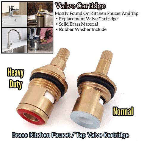 Replacement Brass Kitchen Faucet Valve Cartridge For Kitchen Bathroom ...