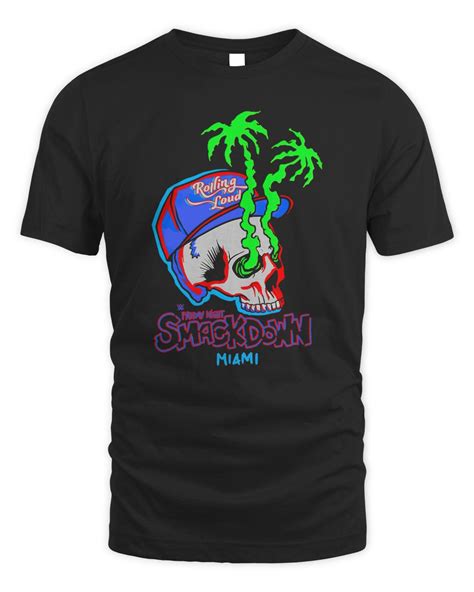 Rolling Loud Merch Smackdown Rolling Loud Miami Skull Shirt | Agencyfrog