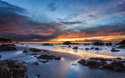 Sunset Rocky Beach Wallpapers - Wallpaper Cave