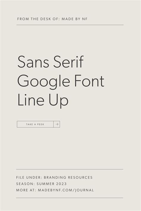 Top Sans Serif Font Choices from Google Fonts