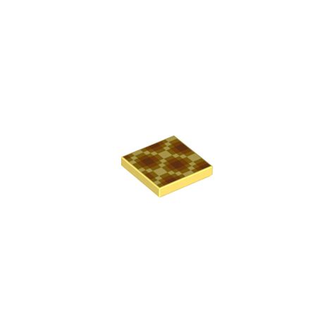 LEGO Bright Light Yellow Tile 2 x 2 with Minecraft Honeycomb Block with Groove (3068 / 76969 ...