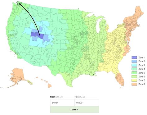 USPS Shipping Zones Map Generator