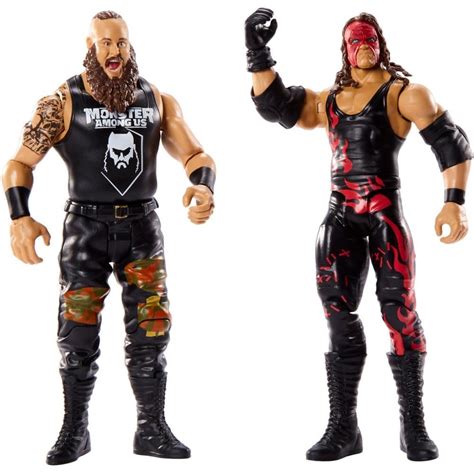 WWE Battle Pack Braun Strowman vs Kane Action Figure Set - Walmart.com ...