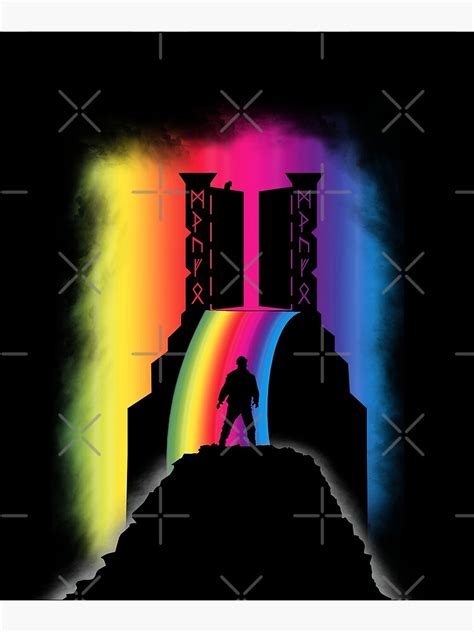 "Rainbow Bridge Bifrost - Scandinavian Mythology" Poster for Sale by ...