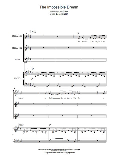 The Impossible Dream (from Man Of La Mancha) | Sheet Music Direct