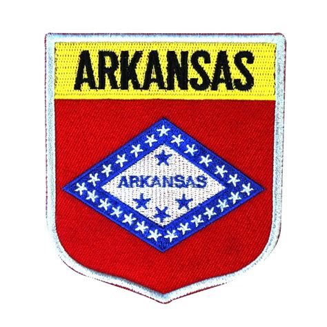 State Flag Shield Arkansas Patch Badge Travel USA Embroidered Sew On Applique - Walmart.com ...