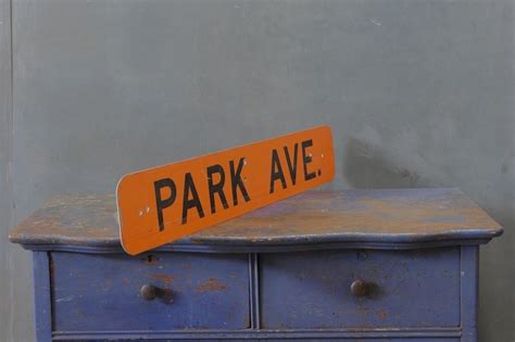 Vintage Park Avenue Street Sign : Factory 20