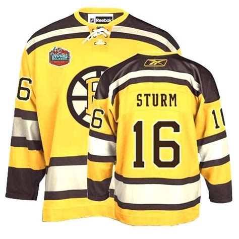 Marco Sturm Premier Winter Classic Jersey - Yellow Reebok Bruins Jersey