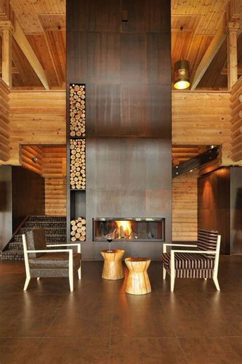 Scratch of Idea for Indoor Firewood Storage Design in Modern House ...