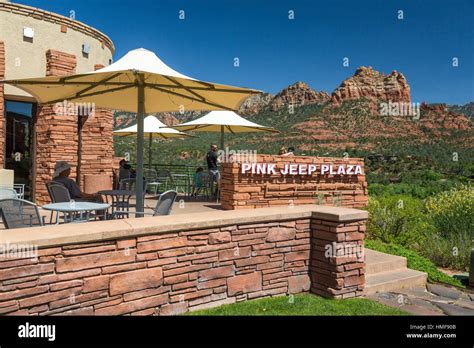 Shops and restaurants In downtown Sedona, Arizona, USA Stock Photo - Alamy