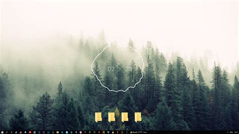 My very minimalist clock, wallpaper and visualizer : r/Rainmeter