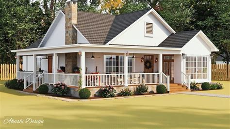 The Winning Cottage/ House Design With A Sunroom & A Wrap-Around Porch ...