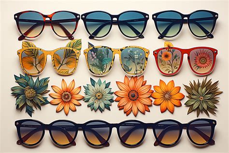 A Lot of Sunglasses of Various Shapes Graphic by saydurf · Creative Fabrica