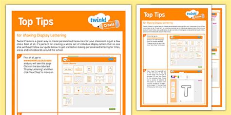 Using Twinkl Create to Make Display Lettering Top Tips