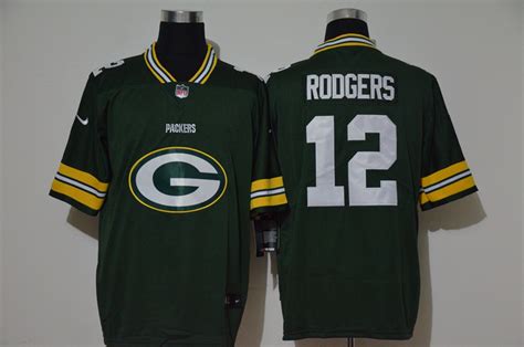 Men's Green Bay Packers #12 Aaron Rodgers Green 2020 Big Logo Number ...