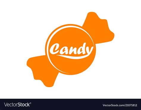 Candy logo design template Royalty Free Vector Image