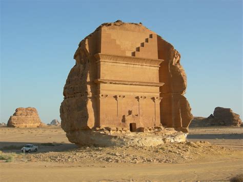 Stone carved temple at Mada’in Saleh, Saudi Arabia. | Ancient ...