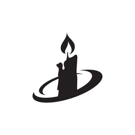 Candle Light Flame Logo Design Illustration 14460164 Vector Art at Vecteezy