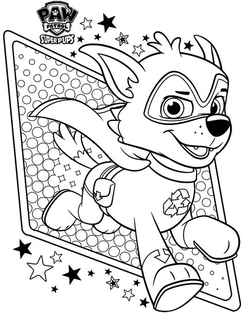 Paw Patrol Super Pups Coloring Page - Free Printable Coloring Pages