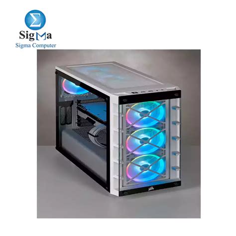 CORSAIR iCUE 465X RGB Mid-Tower ATX Smart Case — White | 2200 EGP