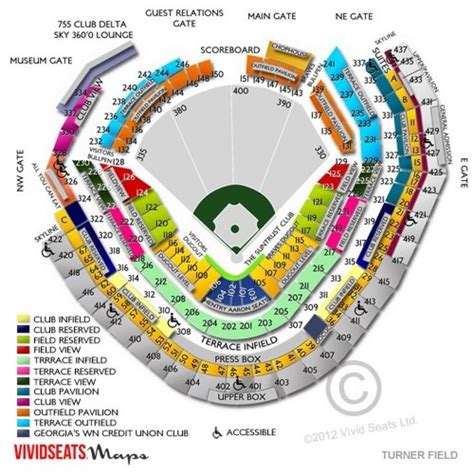 atlanta braves stadium seating chart