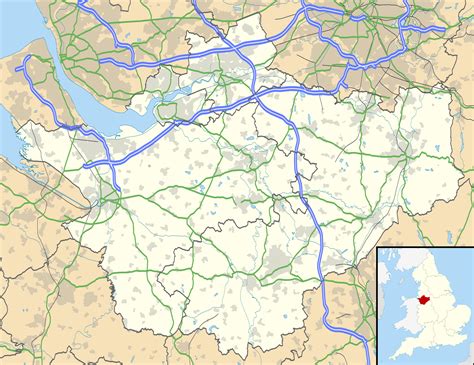 Map Of Cheshire England