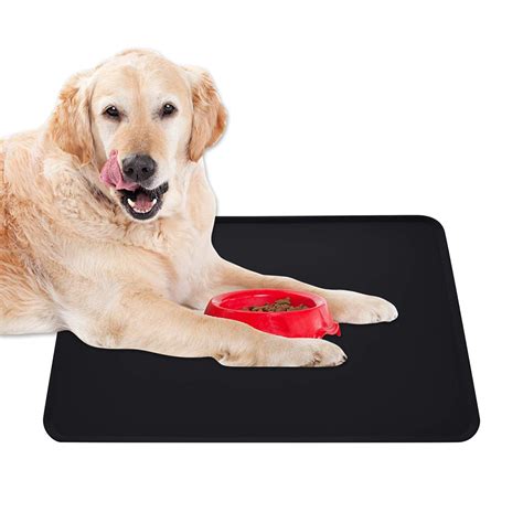 Reactionnx Silicone Dog Food Mat, Dog Bowl Mat, Feeding Mat, Non-slip Waterproof, Prevent ...