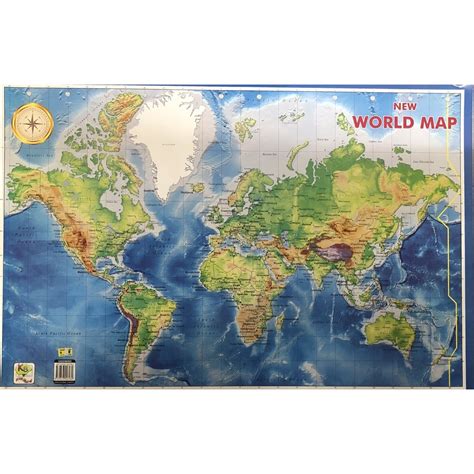 The World Map Chart Poster/CARTA DUNIA | Shopee Malaysia