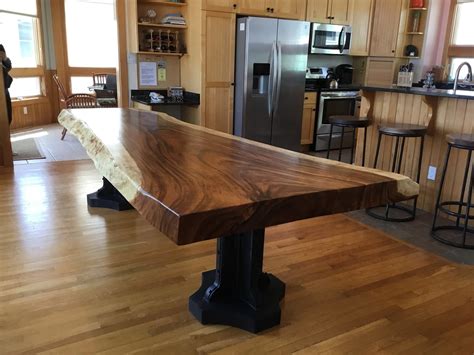 Handmade Live Edge Dining Slab Table Custom by Blowing Rock WoodWorks | CustomMade.com