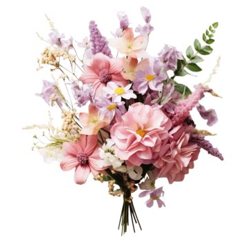 Elegant Bouquet Of Blooming Spring Flowers, Flower, Spring, White PNG Transparent Image and ...