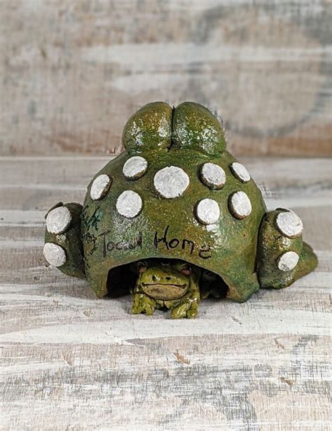 Ceramic Toad House OOAK High Fired Frog Whimsical Toad | Etsy