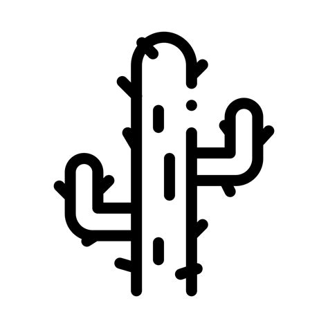 Cactus Icon Vector Outline Illustration 17604855 Vector Art at Vecteezy