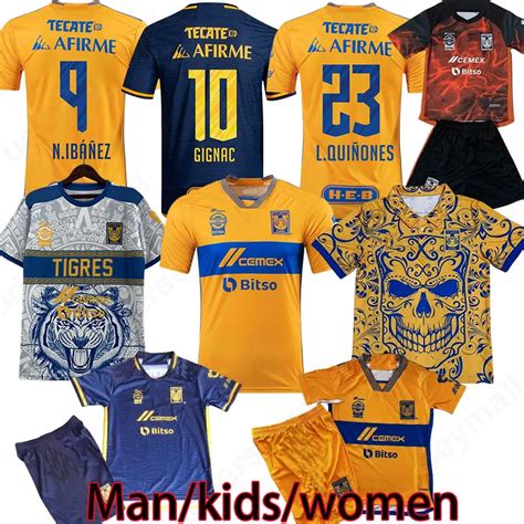 2023 2024 Liga MX Tigres Uanl Soccer Jerseys GIGNAC AQUINO PIZARRO NICOLAS F. THAUVIN CORDOVA ...