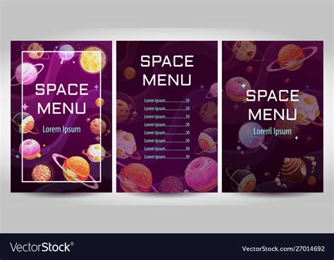 Astronaut Food Menu