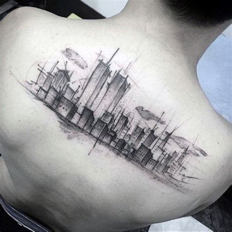 70 Bright City Skyline Tattoo Designs for Men [2023 Guide] | Skyline tattoo, Tattoo designs men ...